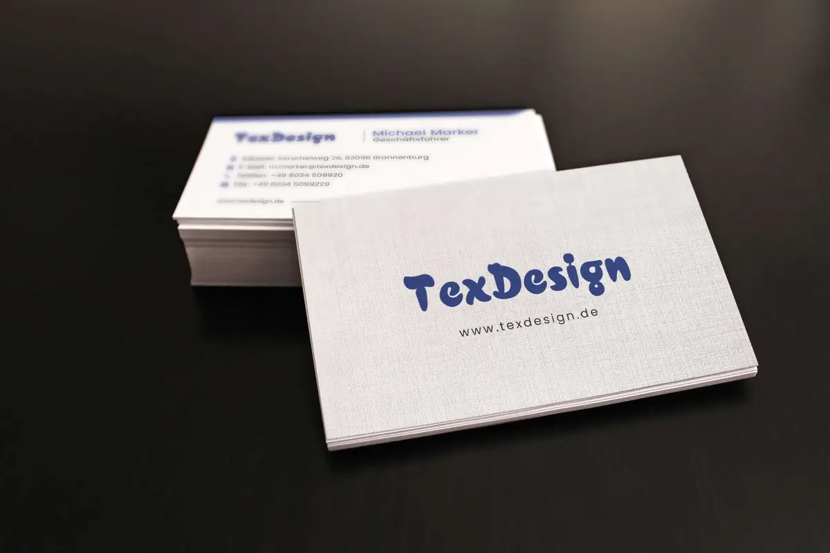 Texdesign GmbH Visitenkarten - modal